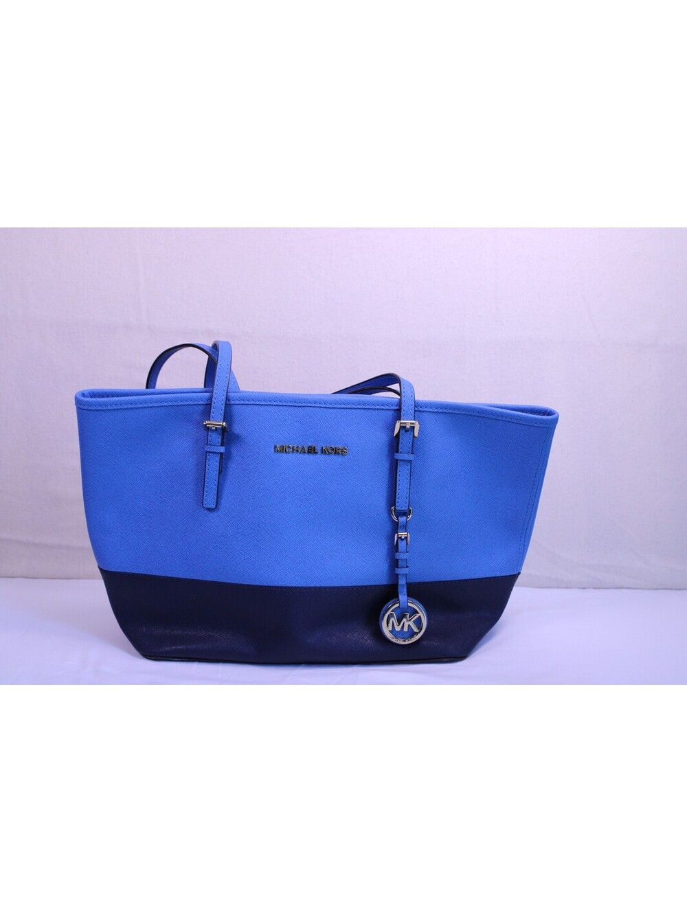 Michael Kors Jet Set Med Tote Heritage Saffiano Colorblock